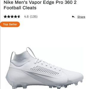 Sold on Mercari | Nike Vapor Edge Pro 360 Men’s White Football Cleats Size 11.5